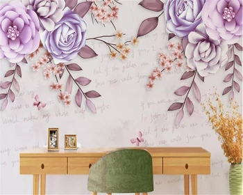 Обои beibehang 3d американская ручная роспись теплые красивые цветочные обои садовый фон обои обои для домашнего декора 2