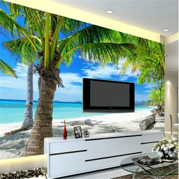 обои beibehang, фон для телевизора, обои для спальни, гостиной, большая фреска, средиземноморский пейзаж papel de parede 9