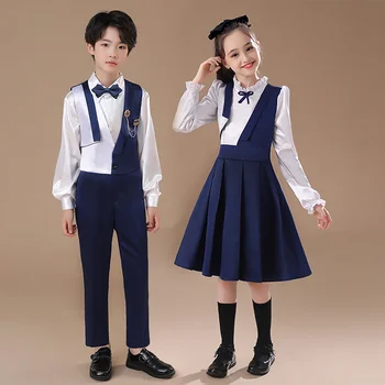 Одежда для выступлений детского хора: Одежда в английском стиле для учащихся начальной и средней школы, Декламация мальчиков и девочек 17