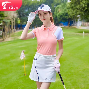 Одежда для гольфа TTYGJ 여성 골프 의류 Летние топы, спортивная футболка с короткими рукавами, бейсбольная форма, женская спортивная одежда, тонкая и долговечная 9