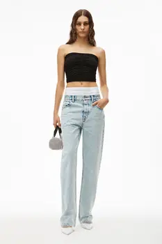 Однотонные Узкие Леггинсы длиной до щиколоток, джинсовые брюки, капри с боковыми карманами, осенне-зимняя модная женская уличная одежда 13