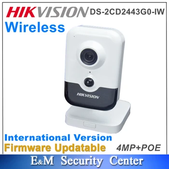 Оригинальная Английская Версия Hikvision DS-2CD2443G0-IW Заменит DS-2CD2442FWD-IW 4-Мегапиксельную Мини-коробку С Микрофоном, Встроенную Сетевую Камеру WIFI 12