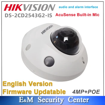 Оригинальная Мини-Купольная Камера Hikvision DS-2CD2543G2-IS Acusense 4MP AcuSense Audio I/O POE IR CCTV с Микрофоном, Встроенная в Мини-Купольную Камеру 12