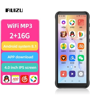 Оригинальный RUIZU Z80 Android WiFi MP3 MP4 Плеер с полным сенсорным экраном 16 ГБ HiFi Звук Поддержка музыкального плеера Загрузка приложения 11