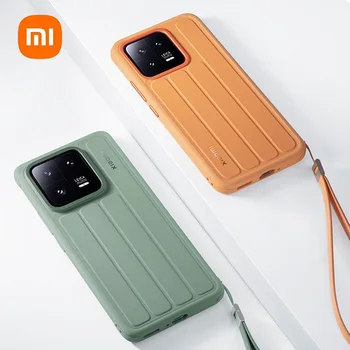 Оригинальный чехол для телефона Xiaomi Xiaomi13 Оранжевый Высококачественный чехол для телефона с защитой от скольжения и падения с помощью подвесной веревки для предотвращения потери 3