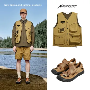Открытый водонепроницаемый жилет Naturehike, спортивная многофункциональная куртка с несколькими карманами, Весенняя Мужская повседневная Модная Солнцезащитная куртка