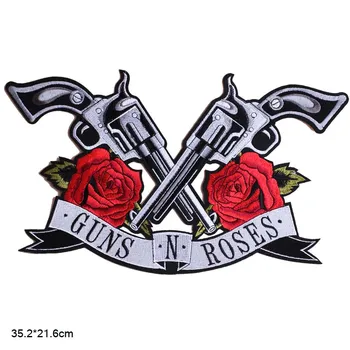 Отличное качество, Guns N Roses, нашивки для музыкальной одежды, вышитые утюгом, большого размера, оптовая продажа одежды 7