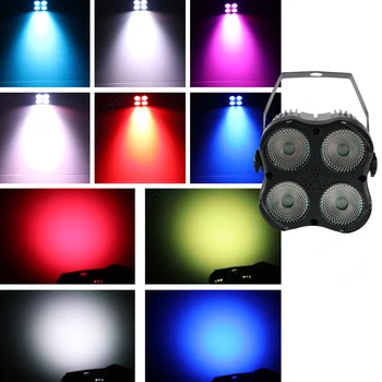 Плоский светодиодный светильник Mini 4 Eye Small Fullcolour LED для окрашивания на сцене бара, свадьбы, KTV 12