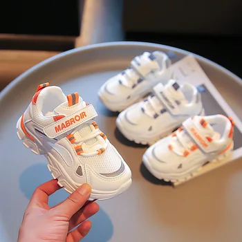 Повседневная обувь для девочек, Весенне-осенняя Удобная Дышащая Спортивная обувь для бега, детская Дышащая теннисная обувь zapatos niña