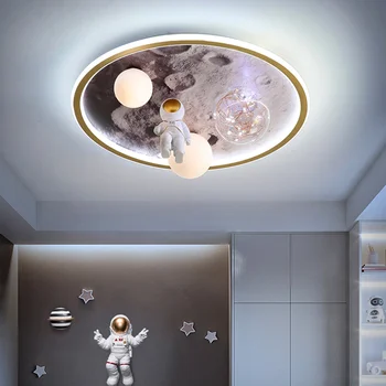 Подвесные светильники Nordic astronaut lamp украшение дома декор детской спальни умная светодиодная Потолочная люстра для гостиной внутреннего освещения 17