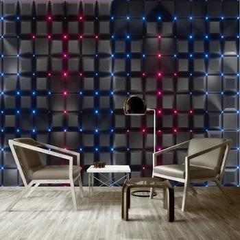 Пользовательские настенные обои 3D Технология Sense С геометрическими узорами Настенная роспись Гостиная Ресторан Фон Декор стен Фреска