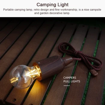 Портативный походный светильник в стиле ретро, светодиодный подвесной светильник для кемпинга, подвесной светильник для палатки, водонепроницаемый для пеших прогулок на открытом воздухе 1