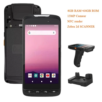 Портативный терминал POS-склада Портативный Android 11, сеть 4G, Wi-Fi, считыватель NFC, сканер штрих-кодов Zebra 1D 2D, КПК с пистолетной рукояткой 14