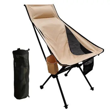 Походный портативный сверхлегкий складной стул из ткани Оксфорд с двойной опорой и усилением, грузоподъемность 150 кг 17