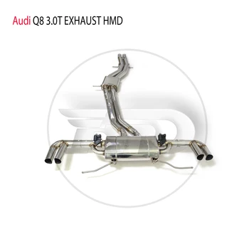 Производительность Выхлопной Системы HMD Из Нержавеющей Стали Catback Для Audi Q8 3.0T Автоматическая Модификация Электронного Клапана Глушителя 1