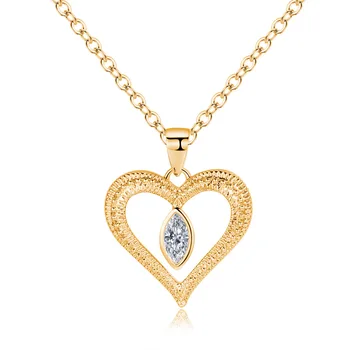Простое ожерелье с подвеской в форме сердца для женщин