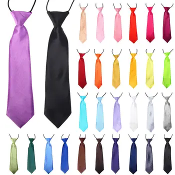 Резиновые галстуки для мальчиков, модная рубашка для девочек, галстук для шеи, детский маленький галстук, простой однотонный студенческий галстук для вечеринки, галстук Gravata 6