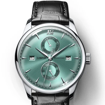 роскошные брендовые мужские наручные часы,мужские автоматические часы LOBINNI Switzerland мужские механические наручные часы водонепроницаемые сапфировые часы 10