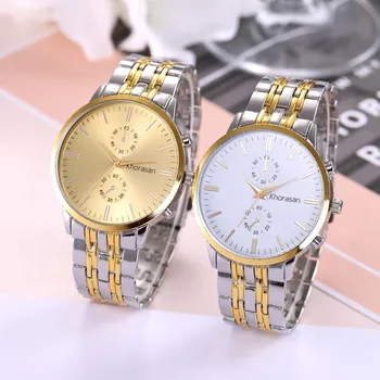 Роскошные часы, модные мужские часы из нержавеющей стали, кварцевые аналоговые наручные часы, изысканные модные Автоматические часы для мужчин 6