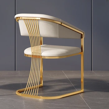 Роскошный дизайн, мягкие стулья для гостиной в стиле Лофт, спинка, Столовое Золото, Скандинавский стул, Современный бар, мебель для дома для отдыха