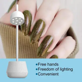 Светильник для Дизайна ногтей Удобная Трехмерная Пластиковая УФ-Светодиодная Лампа для Ногтей для Девушки 13