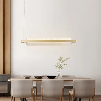 Светодиодная подвесная лампа, Художественная Люстра для длинного обеденного стола, простой современный длинный офис, чайная комната, бар 13