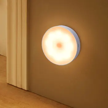 Светодиодный датчик движения PIR, USB-ночник, энергосберегающая беспроводная лампа для индукции тела, шкаф для одежды в спальне, Освещение в шкафу для гардероба 11
