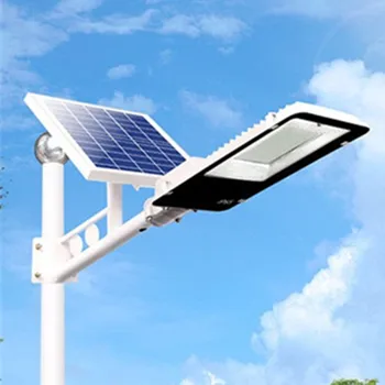 Светодиодный солнечный уличный фонарь на открытом воздухе, водонепроницаемый с дистанционным управлением по времени, прожектор мощностью 100 Вт / 200 Вт, Садовое освещение, мощный настенный светильник