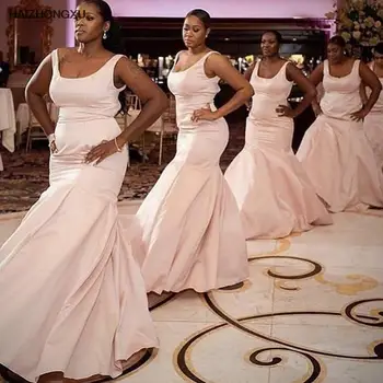 Сексуальное платье подружки невесты русалки 2022 размера плюс длиной до пола, свадебные платья для гостей, платья подружек невесты без бретелек 4