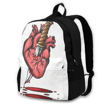 Сердце, пронзенное ножом, Дизайн 3D-печати, рюкзак, повседневная сумка, Татуировка в виде сердца, Нож, Векторный символ Любви, знак, Лезвие, кинжал, Дизайн, искусство 6