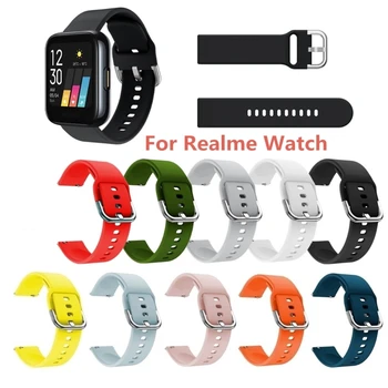 Силиконовый ремешок для Realme Watch, ремешок для часов, браслет, Модный спортивный сменный браслет для Realme Watch Correa 16