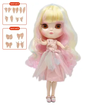Симпатичная ледяная кукла высотой 30 см с 1/6 сустава, розово-фиолетовые длинные волосы, включая ручной набор, подарок для девочек. № BL1049 / 1017 7