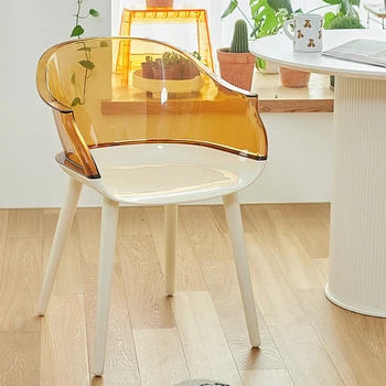 Скандинавские акриловые прозрачные обеденные стулья Креативные призрачные стулья для кухни, обеденное кресло, мебель для дома, пластиковый хрустальный стул 11