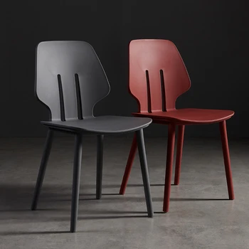 Скандинавский Европейский Пластиковый обеденный стул С современной минималистичной спинкой Кресло для отдыха Дизайнерская мебель для ресторана Sillas по индивидуальному заказу WK