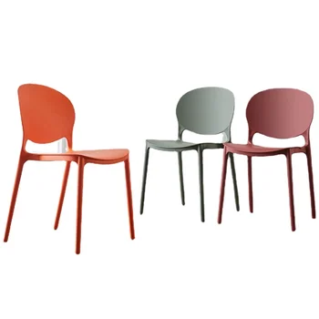 Скандинавский пластиковый стул Мебель для дома Обеденные стулья для кухни Мебель для отдыха Креативный письменный стол стул с ленивой спинкой StoolCD