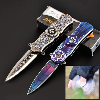 Складной нож Туристические ножи EDC Портативный Карманный Нож Spinner Наружные Инструменты Кемпинг Охота Выживание Военные Тактические Ножи 16
