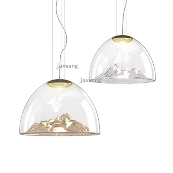 Современные светодиодные подвесные светильники Mountain Glass Loft Подвесной светильник для гостиной, арт-ресторан, спальня, подвесной светильник для прохода в скандинавском дизайне 3