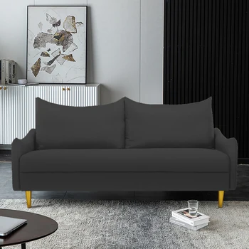 Современный дизайн дивана темно-серого цвета из полиэстера 11