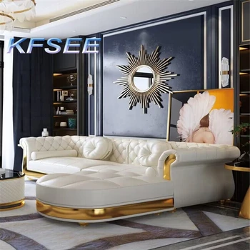 современный Угловой Секционный диван Kfsee длиной 295 см L-образной формы