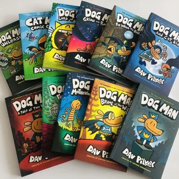 Содержание набора собак-детективов Dogman 1-11 Детская английская книжка с картинками Случайные 5 книг