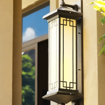 Солнечный наружный настенный светильник Водонепроницаемый Наружный настенный светильник для виллы, сада, двора 2