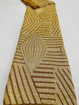 специальная кружевная ткань с вышивкой, горячая распродажа, французское кружево с пайетками, ткань JIANXI.C-1226.8603 для вечернего платья 17