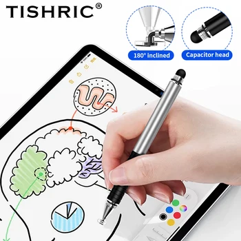 Стилус TISHRIC 2 в 1 для рисования на смартфоне Планшете Емкостным карандашом Универсальный сенсорный экран для мобильных устройств Android 2