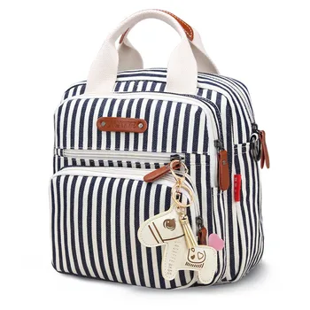 Сумка для детских подгузников большой емкости, модный холщовый рюкзак для путешествий, квадратная женская сумка на молнии с принтом 12