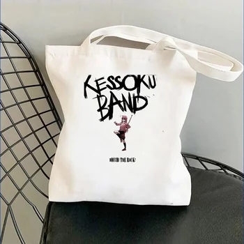 Сумка для покупок Bocchi the Rock Manga Ryo, сумка для переработки, сумка для покупок, хлопковая сумка для покупок, складная сумка cabas sacolas 16