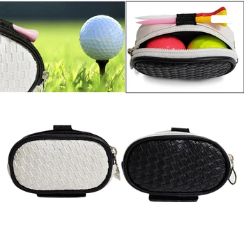 Сумка для хранения мячей для гольфа из искусственной кожи, карманный держатель, органайзер с тройником, профессиональные аксессуары для хранения гольфа Pro 2