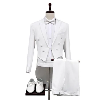 Сшитое на заказ свадебное платье Жениха, Блейзер, костюмы, брюки, деловые классические брюки высокого класса SA04-13599 9