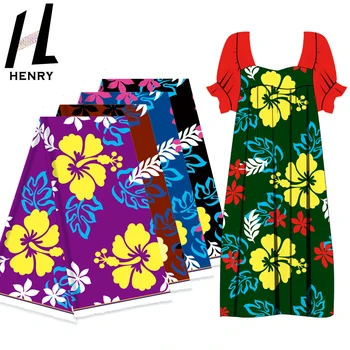 Ткань для платьев из полиэстера ручной работы в гавайском стиле с цветочным принтом Henry в полинезийском племенном стиле от The Yard 8