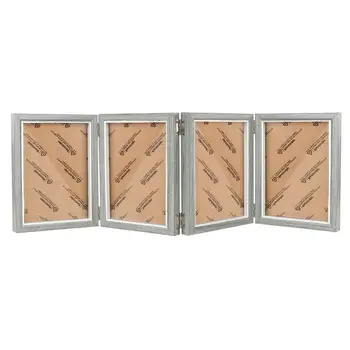 Тройная рамка для фотографий, рамки для коллажей, 6 дюймов, 7 дюймов, складная деревянная рамка для фотографий, семейная рамка для рабочего стола в деревенском стиле 15