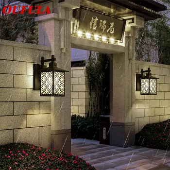 Уличные настенные светильники Hongcui, водонепроницаемое современное креативное украшение для внутреннего двора, коридора, виллы, дуплекса 8